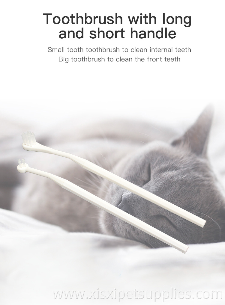Factory Wholesale 3 In 1 Dog Dental Care Pet Toothbrush Set Dog Tooth Brushes Cat Toothpaste ToothBrush